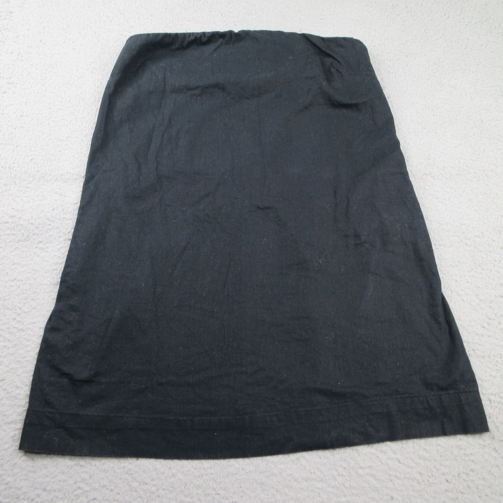 Free People Skirt Womens Medium Black Linen Midi Pull On