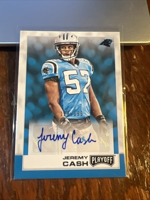 Jeremy Cash 2016 Panini Playoff Rookie Auto RC #25 /199 Carolina Panthers