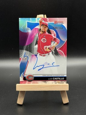 2020 Bowman's Best of '20 Autograph Blue Refractor Luis Castillo /150 REDS