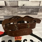 Original British WW2 Leather Brass SAM BROWN BELT Cross Strap Mens Military