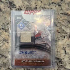 2025 Topps Series 2 Kyle Schwarber Rounding The Bases Auto Relic Black  05  /10