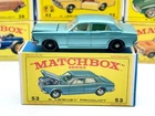 Vintage 1960s Lesney Matchbox #53 FORD ZODIAC MK IV MINTY w/Original Box NICE!