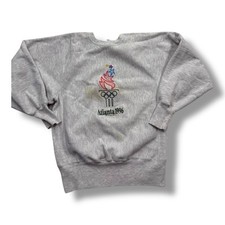 Vintage Champion Reverse Weave 1996 Olympics Stained Medium