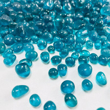 Glass Stones 0.85LB/385g Pine Green Glass Rocks for Vase Aquarium Pebbles for