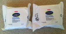 NEW Lot of 2 Cetaphil Gentle Makeup Removing Wipes 25 ct. ea. towelettes 