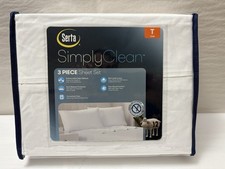 New SERTA Simply Clean 3 Piece Antimicrobial Odor Stain Resistant Sheet Set TWIN