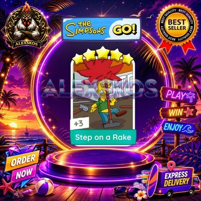 Step on a Rake  Monopoly Go Sticker MOGO The Simpsons! Stickers  FastDelivery