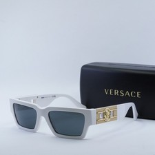 VERSACE VE4459 314/87 White/Dark Grey 54-18-140 Sunglasses New Authentic