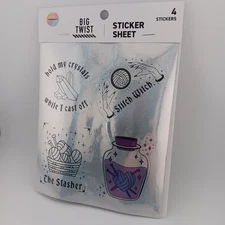 Big Twist - Iridescent Sticker Sheet - Halloween / Witch / Magic - 4 Stickers