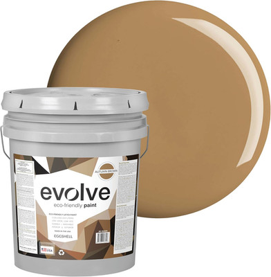 EVOLVE Paint & Primer Autumn Brown 5-Gallon Low Sheen One-Coat Interior Exterior