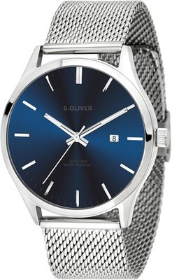 s.Oliver Herrenuhr - 42 mm - analoge Armbanduhr mit Quarzwerk - flaches Gehäuse