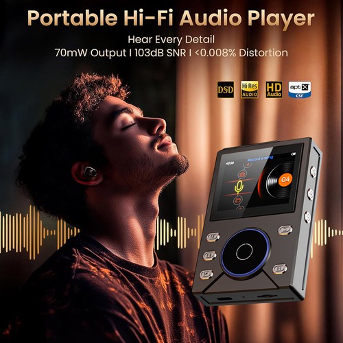 Bluetooth 5.4 HiFi MP3 Player Lossless High Resolution Digital Audio Music Play - Picture 2 of 21