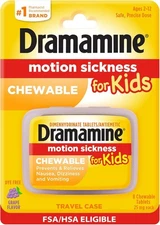 Dramamine Kids Chewable, Motion Sickness Relief, Grape Flavor 8 Count - Exp 9/26