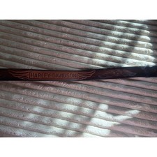Vintage Harley Davidson Leather Belt Mens Embossed Wings Logo Made in USA Sz 28