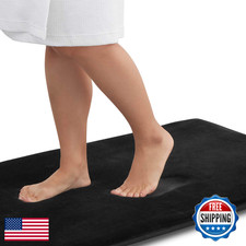 Genteele Memory Foam Bath Mat 22x36 Non-Slip Absorbent Velvet Bathroom Rug