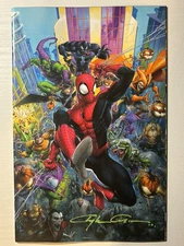 Spiderman 94 Clayton Crain Virgin Full Art NYCC Exclusive Signed NM+