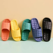Summer Women Bathroom Slippers Home Non-Slip Flip Flops Couple Indoor Soft Skid