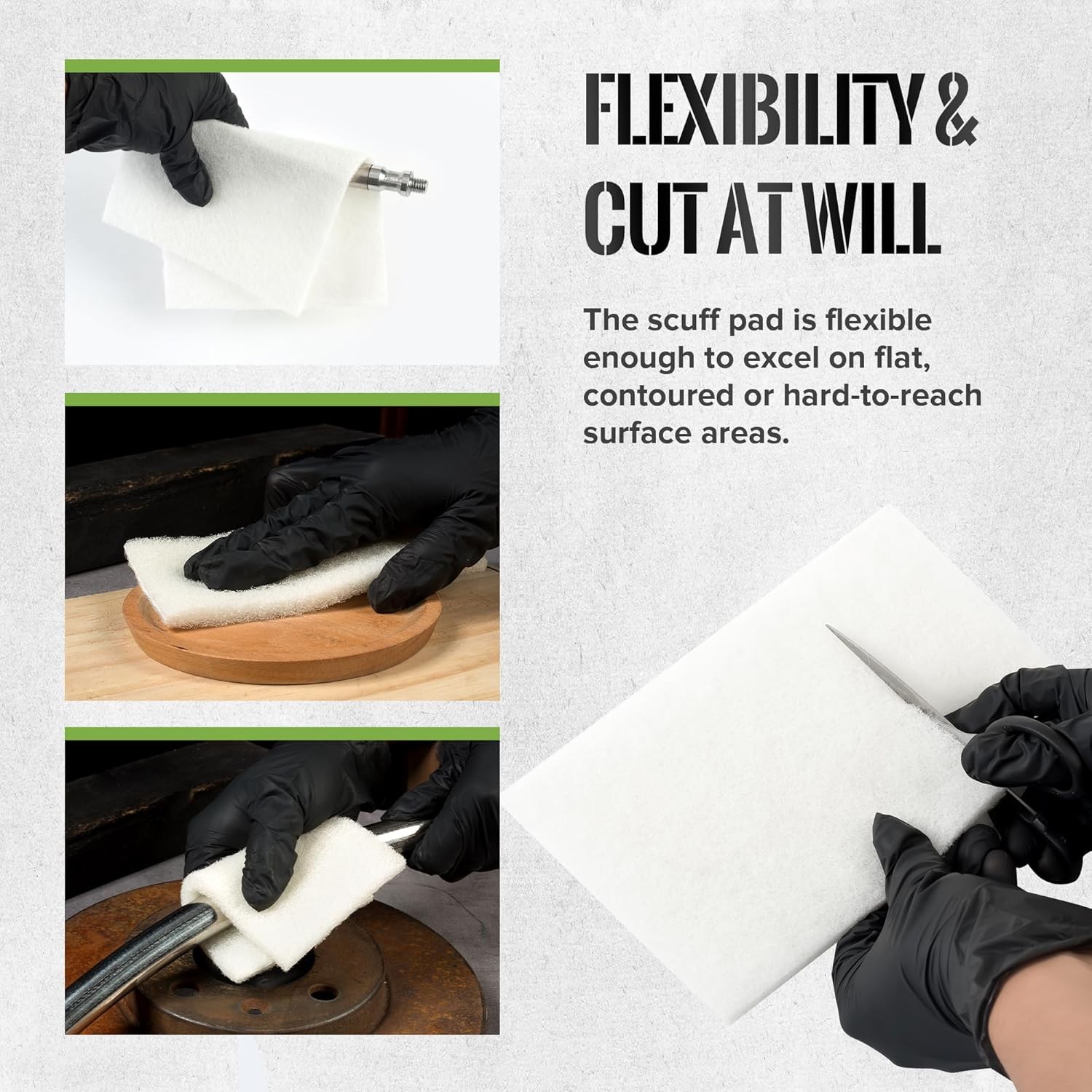 5Pcs 6" X 9" General Purpose Scuff Pads White Light Duty Automotive Surface Prep