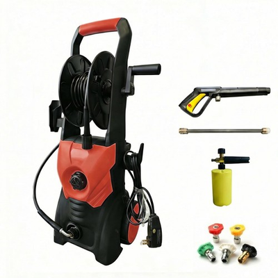 #ad Pressure Washer 2000 PSI W Hose Reel 1625W Plug in Includes 5 Nozzles amp; Foam $249.19