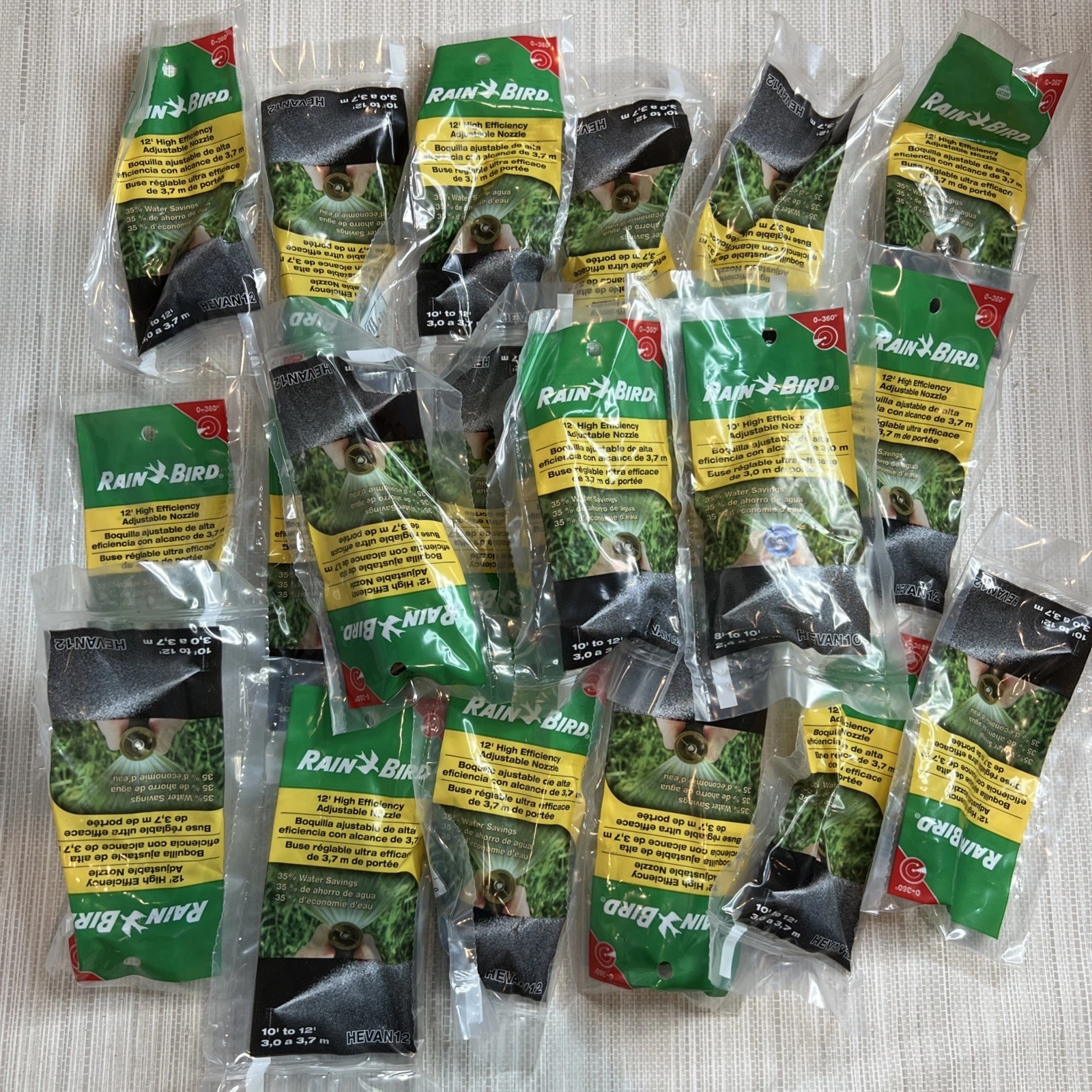 Rain Bird HEVAN10 Plastic Black 360° Pop-Up Spray Nozzle 10 ft. Radius LOT OF 21