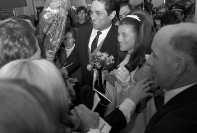 Sheila Brett Halsey at the premiere of the movie Bang-Bang Nice Fe- Old Photo