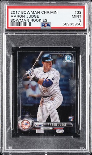2017 BOWMAN CHROME MINI BOWMAN ROOKIES #32 AARON JUDGE ROOKIE RC PSA 9