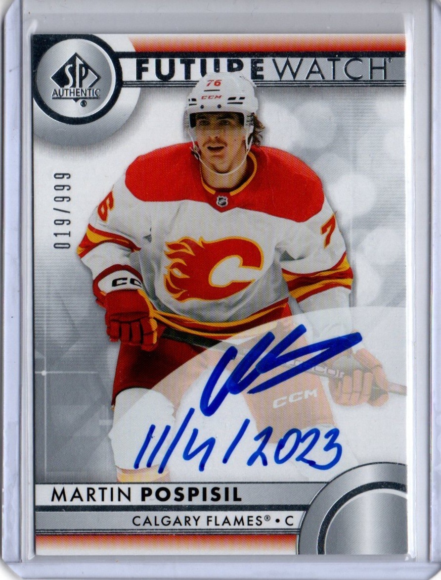 Martin Pospisil UD SP Authentic 2023-24 Future Watch Auto Inscribed 19/999 #199