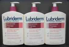 3 Lubriderm Advanced Therapy Body Lotion Intensely Hydrates Extra-Dry Skin 16 oz