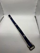 Polo Ralph Lauren Skull  Cross Oars '67' D-Ring Belt- Blue/White/Green 36 in.