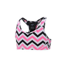 Pre-Owned Sports Bra Soffe Large Child Pink Chevron Jazz Cheer Tap