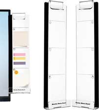 2pcs Monitor Memo Board, Desk Accessories Sticky Note Computer Side Panel Mem...