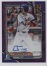 2024 Bowman Draft Chrome Prospect Purple Refractor 222/250 Eli Serrano Auto