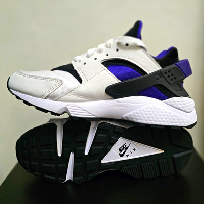 Nike Air Huarache DH4439-105 White Black Court Purple Men s Shoes Size 8.5