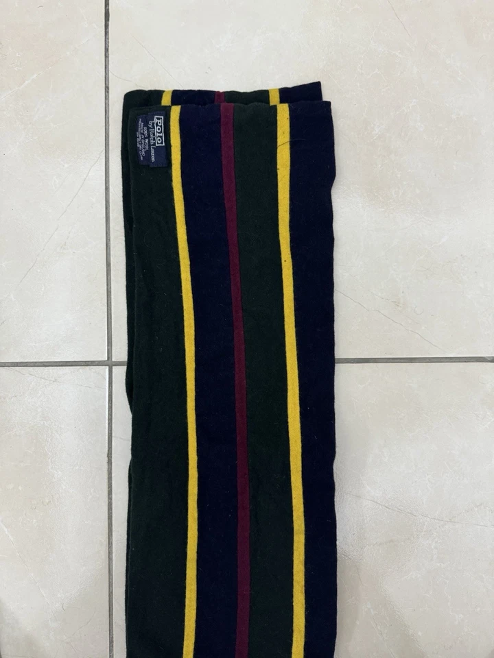 Écharpe Ralph Lauren authentique vert et bleu en très bon état - Photo 3/4