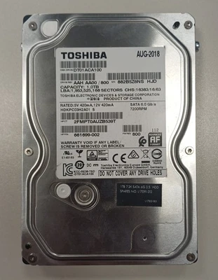 HD Toshiba DT01ACA100 1TB 7200 RPM 3.5 inch SATA 6 Gb/s - Imagen 1 de 2