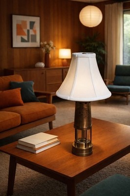Thomas & Williams Cambrian Brass Miners Lamp Unique Vintage Electric Table Lamp