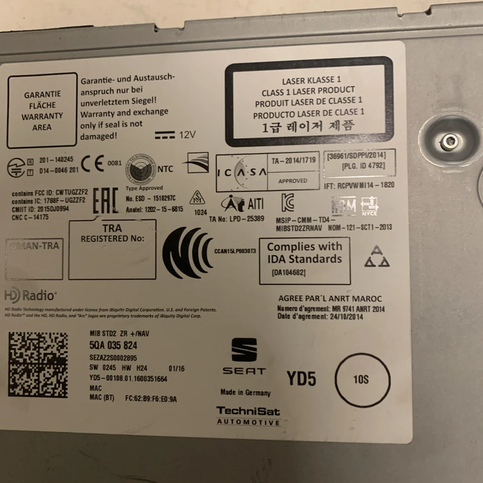 5QA035824B Autoradio pour SEAT IBIZA (KJ1) Style - Photo 3/4