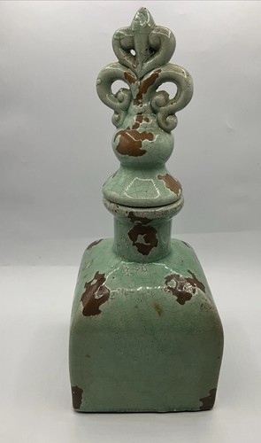 Rustic Stoneware Bottle Jar With Stopper Decorative (SN) - Picture 3 of 24