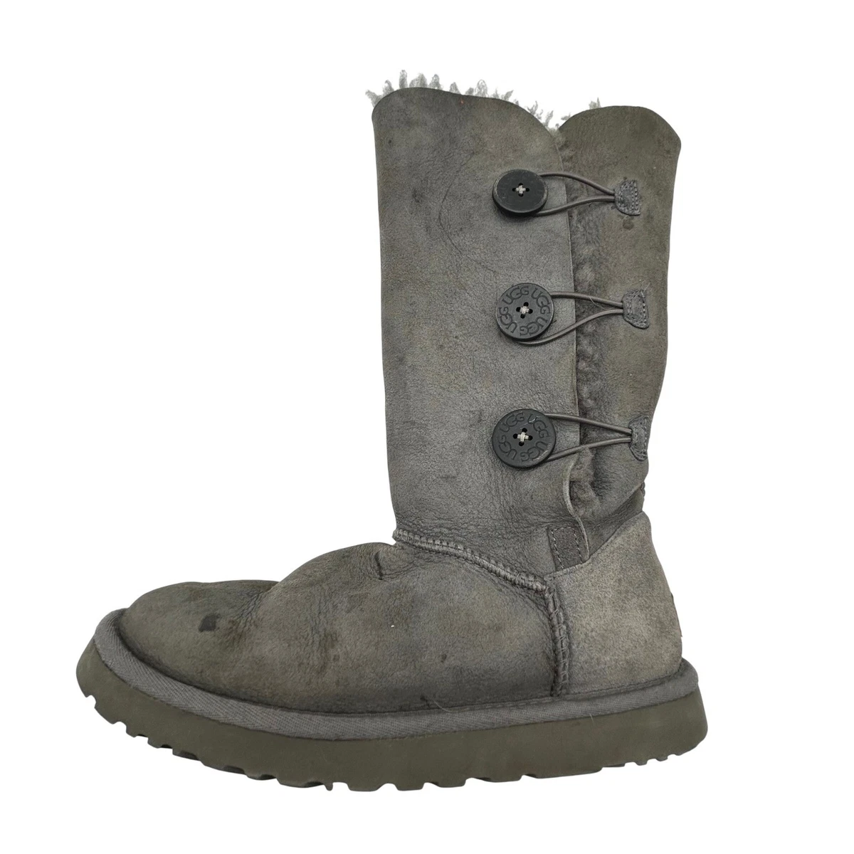 UGG Australia Bailey Button Gray Boots for Women for sale | eBay