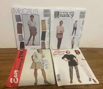4 McCall's #7059 #2092 #7926 #6491 Pattern Size 18, 20, 22, 24 Jacket Pants Skir