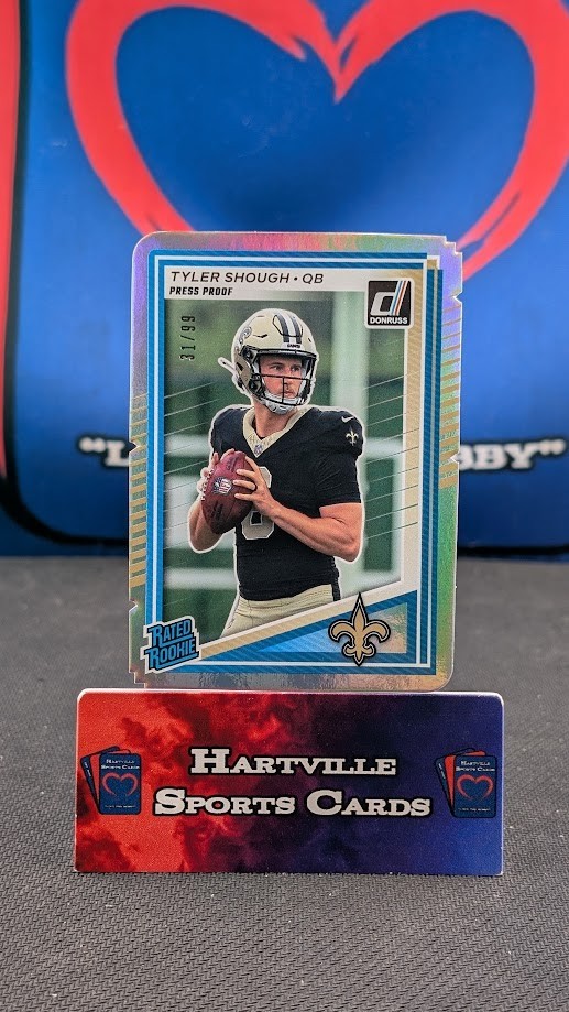 2025 Donruss Tyler Shough Rated Rookie Press Proof Silver Die-Cut RC #/99