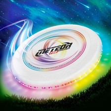 LED Flying Disc 16M Colors, 48 LEDs, 13 Light Modes, Waterproof Night Play