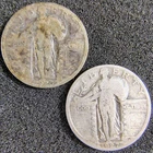1926-1927 Standing Liberty Quarters 25c's - Philadelphia - 90% Silver - AG/G