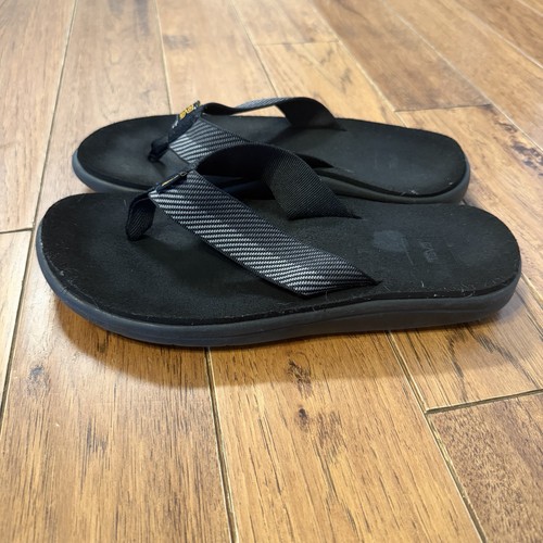 Teva Voya Black Flip-Flop Sandals Men’s Size 9