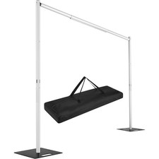 Pipe and Drape Backdrop Stand 8ft x 10ft Heavy Duty Adjustable Metal Frame for