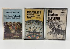 Beatles Cassette Tape LOT OF 3 Original Vtg - Sgt Peppers Revolver Magical Tour