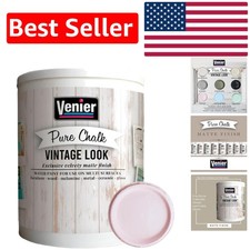 33.81 oz Eco-Friendly Vintage Chalk Paint in Pale Pink - All-in-One DIY Solution 1.88 per fl oz