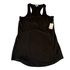 P J Salvage Pajama Gown Womens Size L Black Jammie Essentials Razor Back