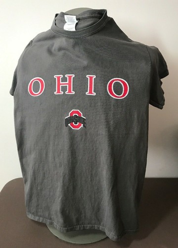 Ohio State T-Shirt Short Sleeve Women's Size S Cool Gray and Scarlet  in GC - Picture 5 of 7