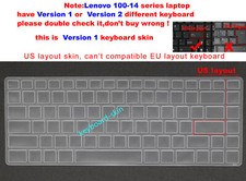 New US Keyboard Skin Cover For lenovo Tianyi 100-14 100-14IBD,IdeaPad 100-14IBD